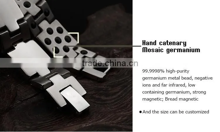 Mixed Styles germanium magnetic beaded men's wholesale bracelet