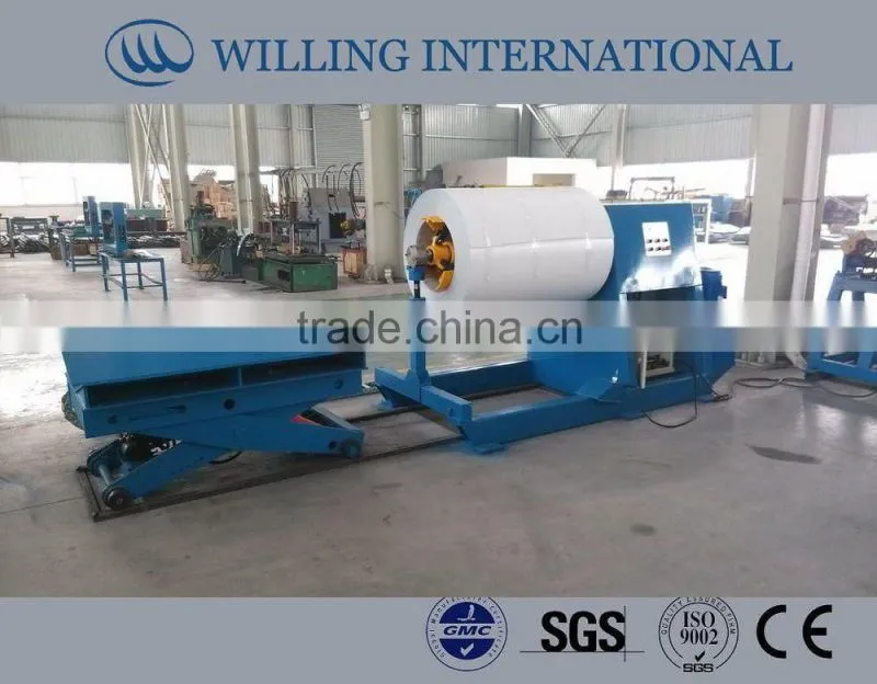 hydraulic steel coil uncoiler with coil car