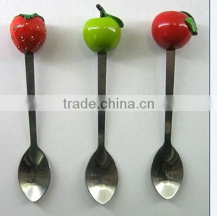 Fruit spoon with poly handle