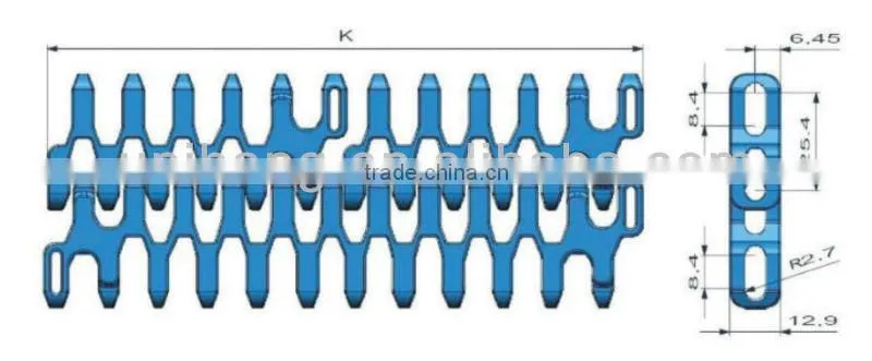 module plastic transmission belt drive chain