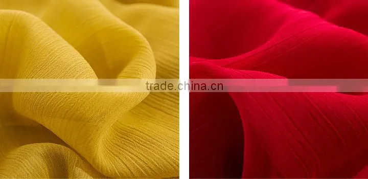 Polyester according pleated soft chiffon fabric