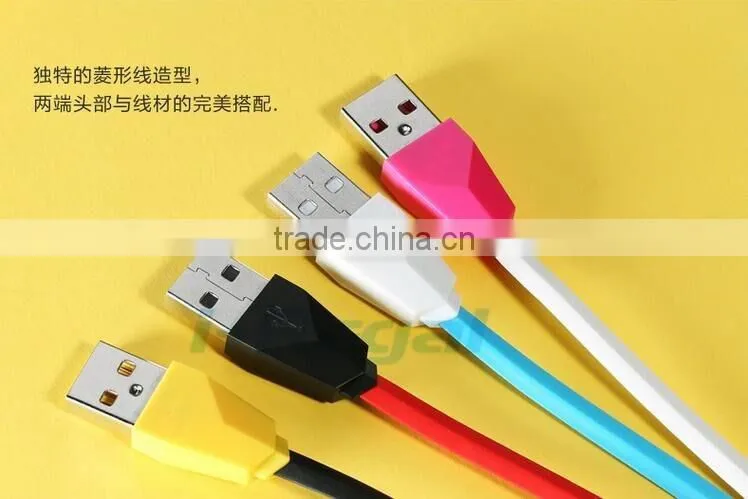 new arrival colorful flat noodle usb date cable