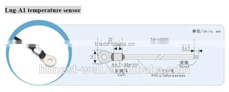 Lug type Surface Temperature Measuring NTC Sensor