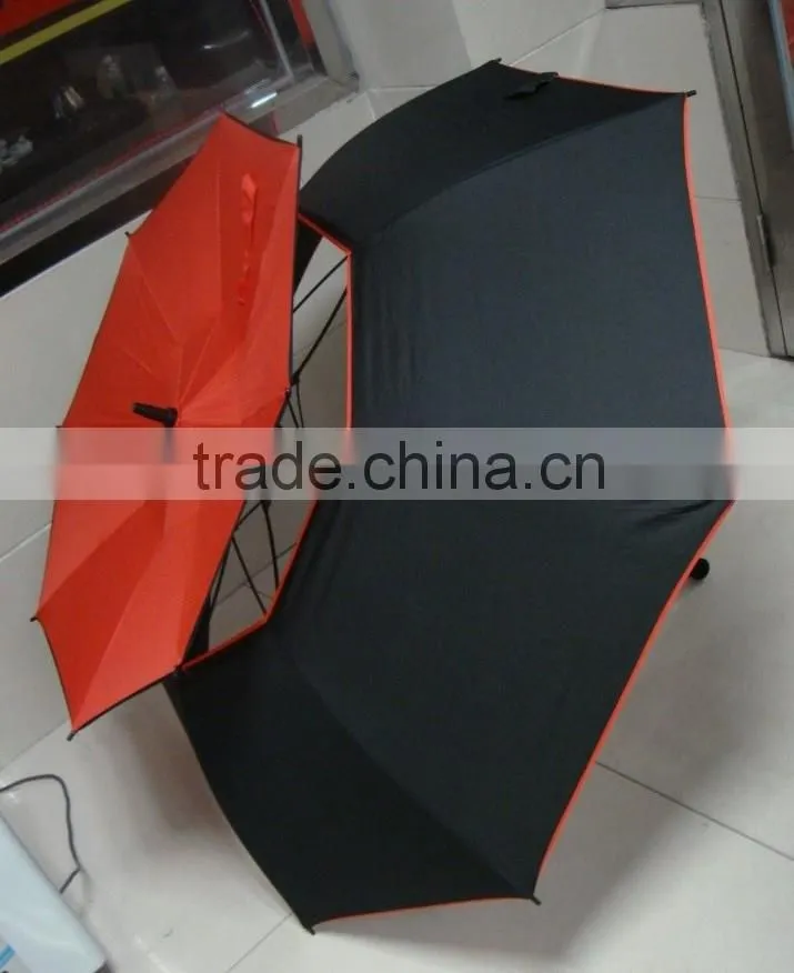 2016 big golf size double canopy reversible windbreaker umbrella