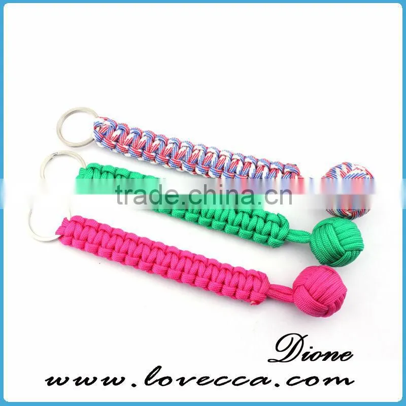 Paracord keychain Black, Multiple Paracord Keychains