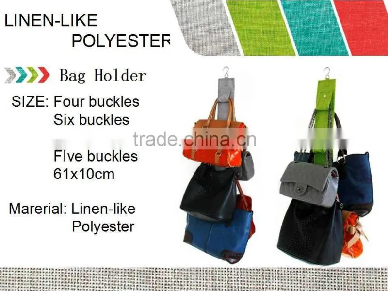 like-linen fabric hanging handbag ,storage basket