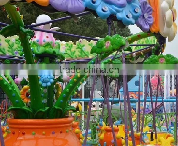 Kids outdoor playground merry go round small flying chair / flying carousel