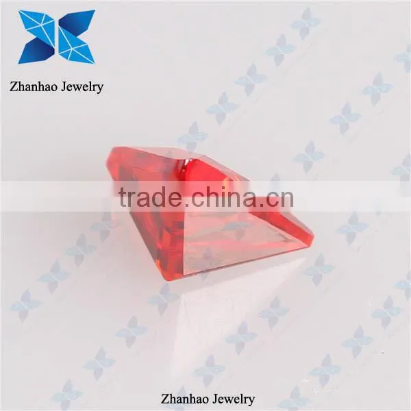 Natural fancy rough uncut rvd synthetic red cz