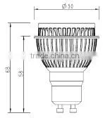 most power gu10 700-800lm high CRI 95Ra 15/24/38/60 degree Wide voltage AC90-240V aluminum gu10 led 10w