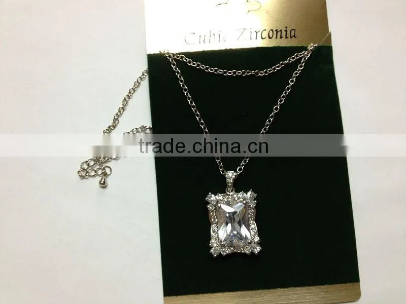 3A CZ stone necklace handmade fashion pandent