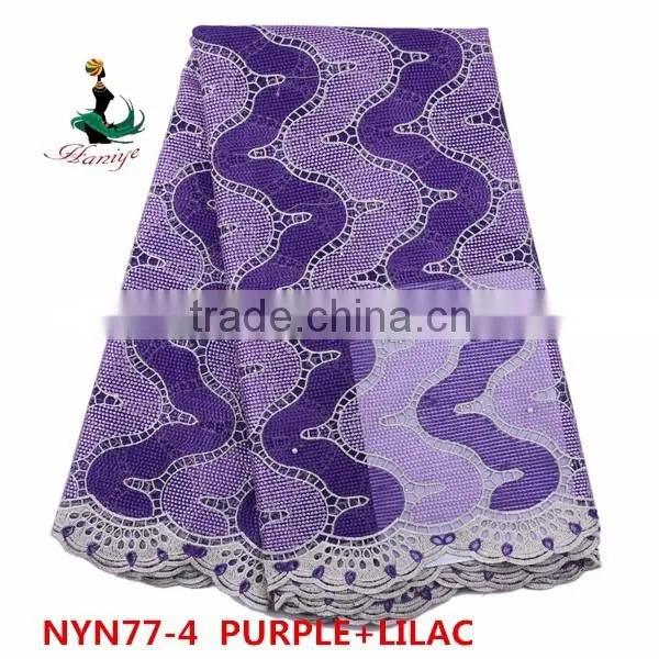 Haniye 2016 wholesale embroidered tulle lace fabric for wedding african french net lace fabric/NYN77
