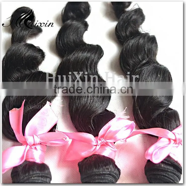 Machine weft full cuticle cambodian hair weave bundles