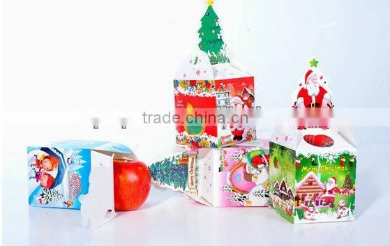 round empty decorative christmas gift box