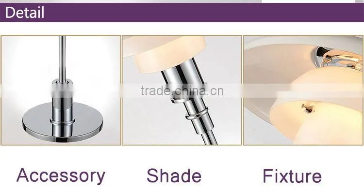 white color modern style glass table lamp / floor lamp
