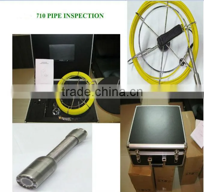 Cheapest Price!!! Professional water pipe inspection camera with portable 7" color monitor