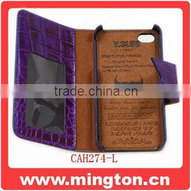 Wallet Leather case for iphone 4