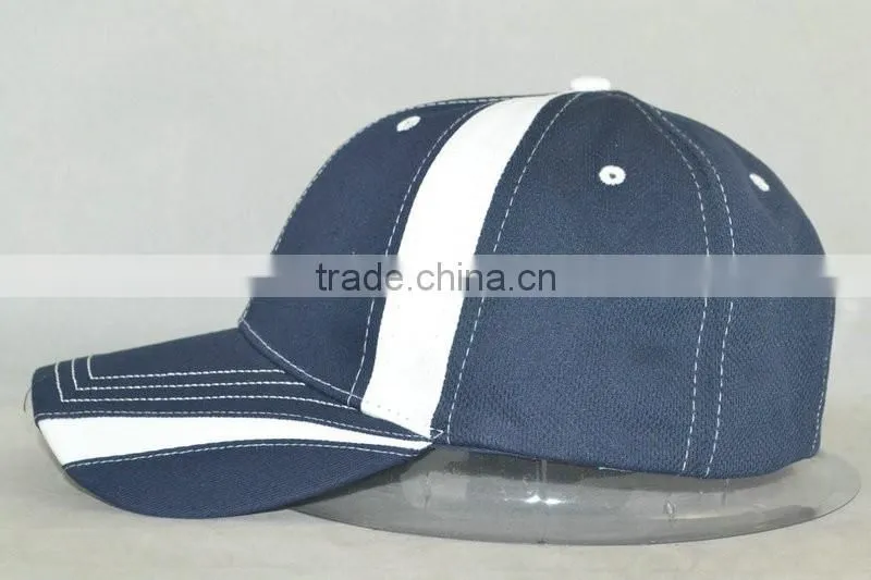 Half dry fit half cotton cap popular model design navy&white cap