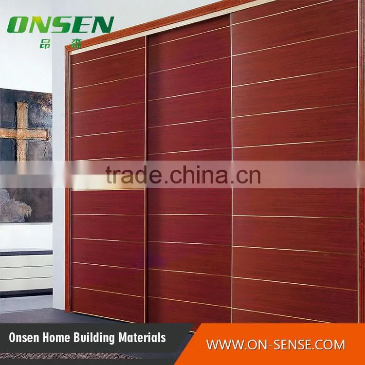 Latest innovative products glossy walnut sliding door wardrobe from chinese merchandise
