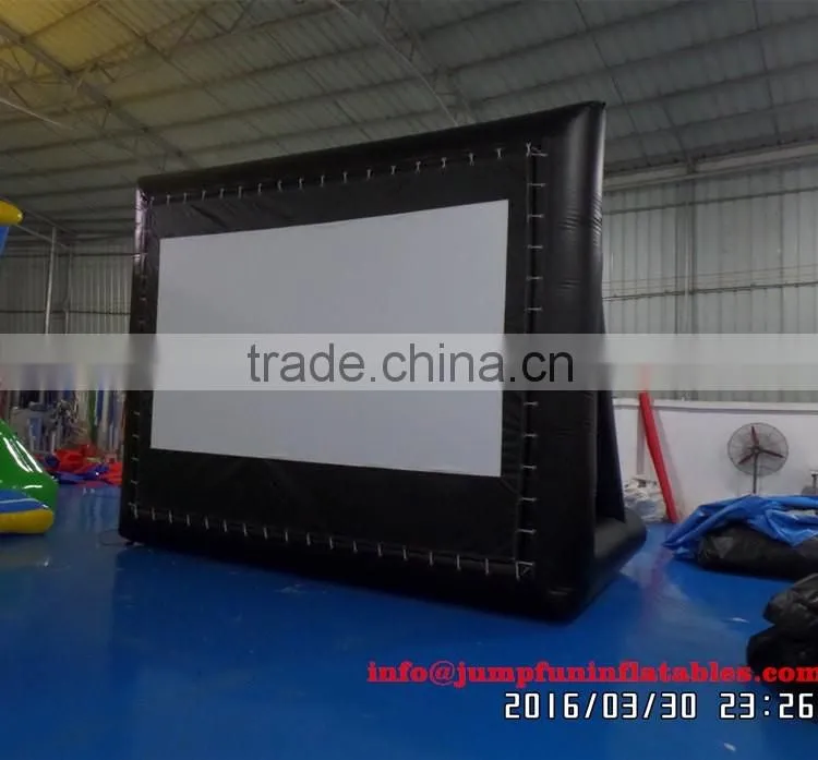 16ft inflatable screen cheap outdoor movie screen 18oz PVC screen for sale