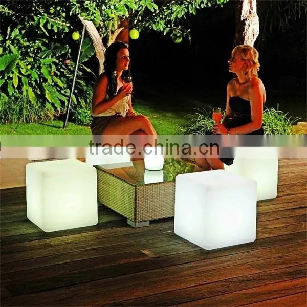 Multi color change led cube furniture lighting plastic furniture/led events furniture/lighting furniture
