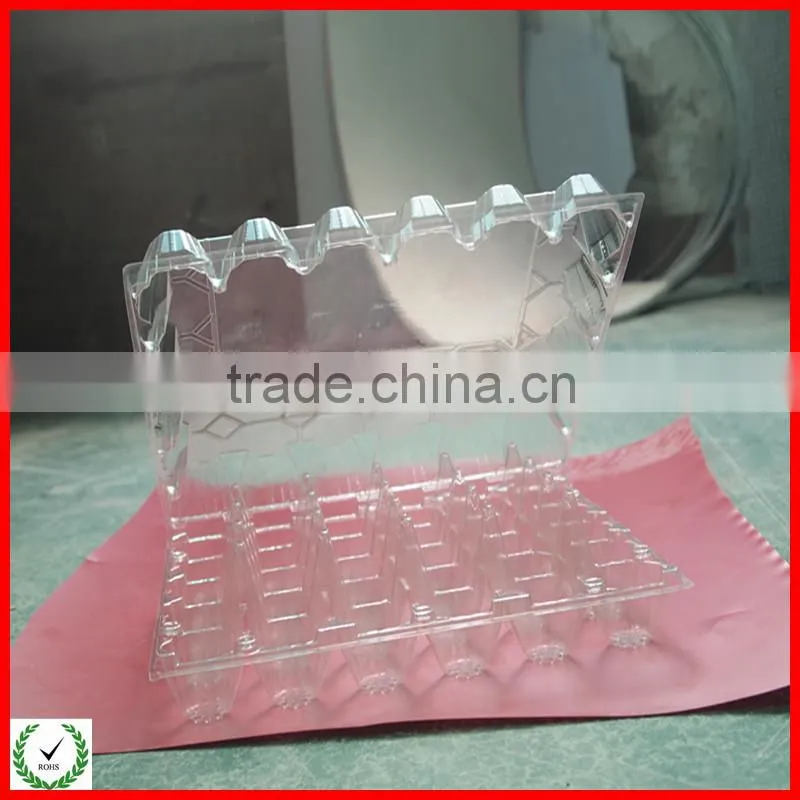 clear disposable plastic egg tray