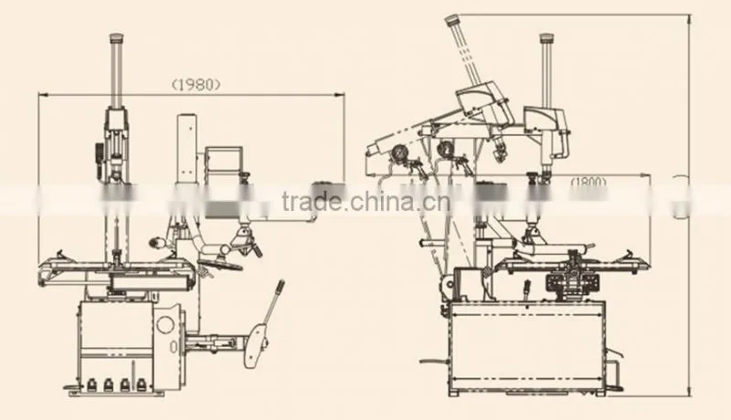 tire fitting equipment machine automatic tyre changer machine with assistant arm CE