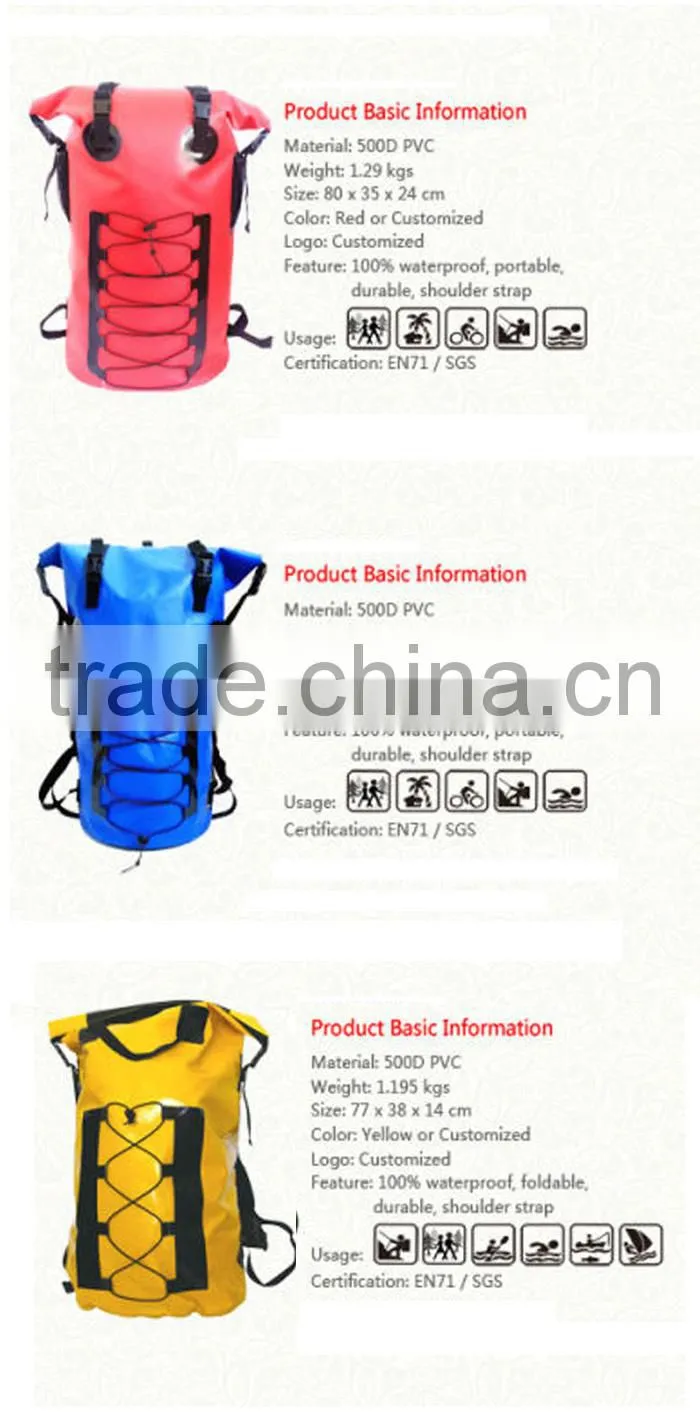 40 Liter PVC kayaking dry bags(DYB15-033)