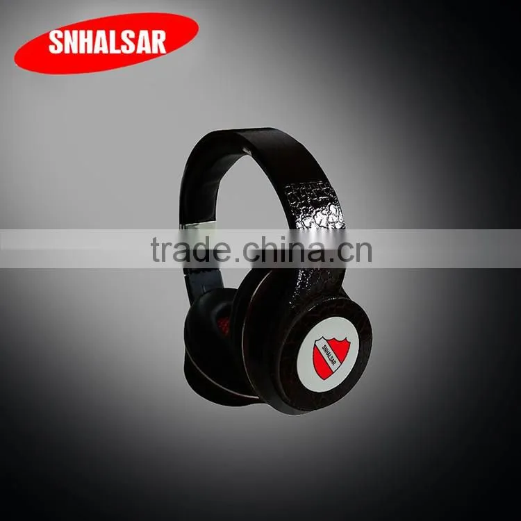 Shenzhen new leather headphones headset for mobile
