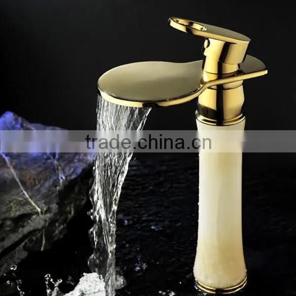 hot tap and construction, hotel basin faucet, sanitary ware gold faucet waterfall tap