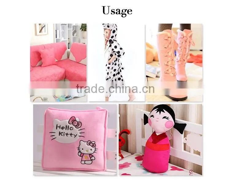 100% Polyester various colors soft feeling fabric for lining for sofa Short Plush Fabric