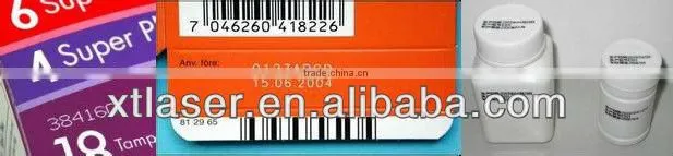 Hot sale plastic Packaging bottles CO2 laser mark machine