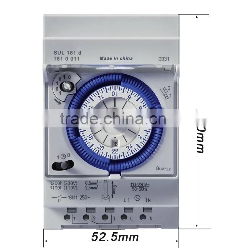 Mechanical Programmable Time Switch 240V 24 hour SUL181d