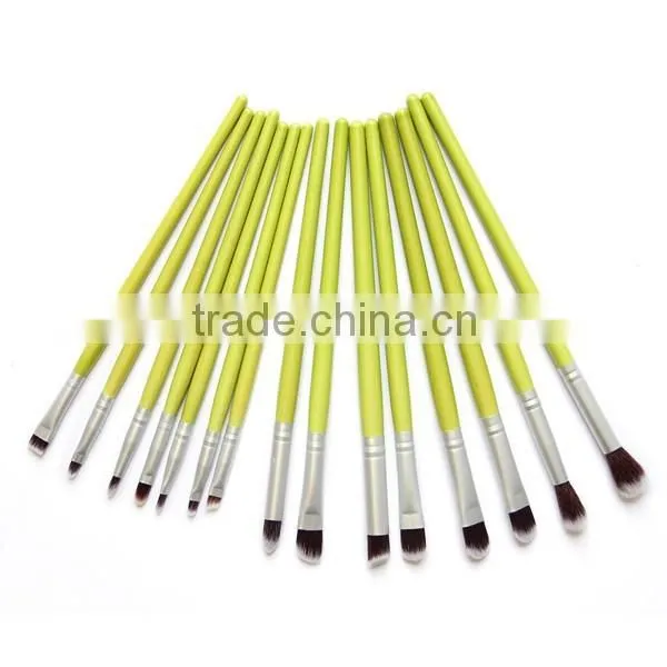 24pcs vegan bamboo handle makeup brush set with powder angled foundation lip eye brush