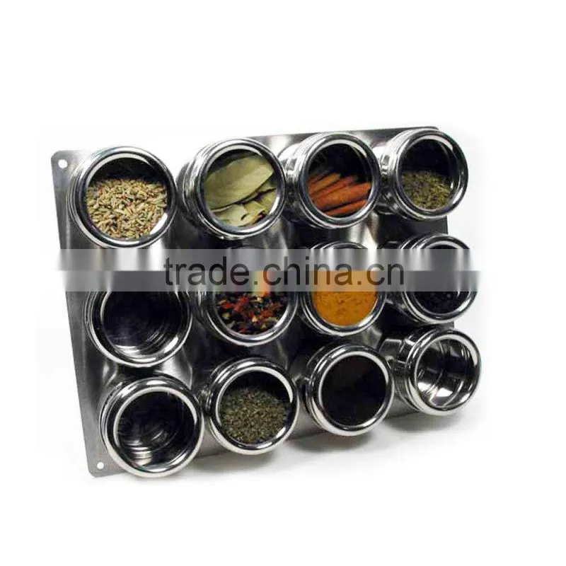 vertical 2pc Stainless steel salt& pepper shaker,flavoring jar set