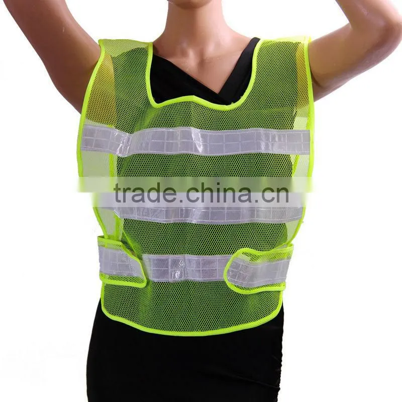 Hot Sale Red/Yellow High Visibility Reflective Conspicuity Vest Warning Safety Working Clothes
