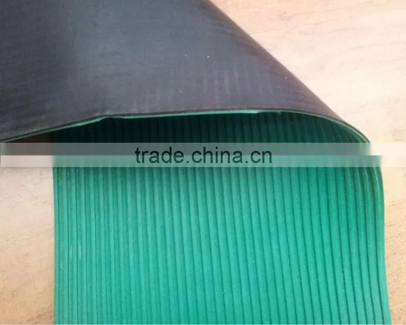 anti slip Flat ribbed rubber mat