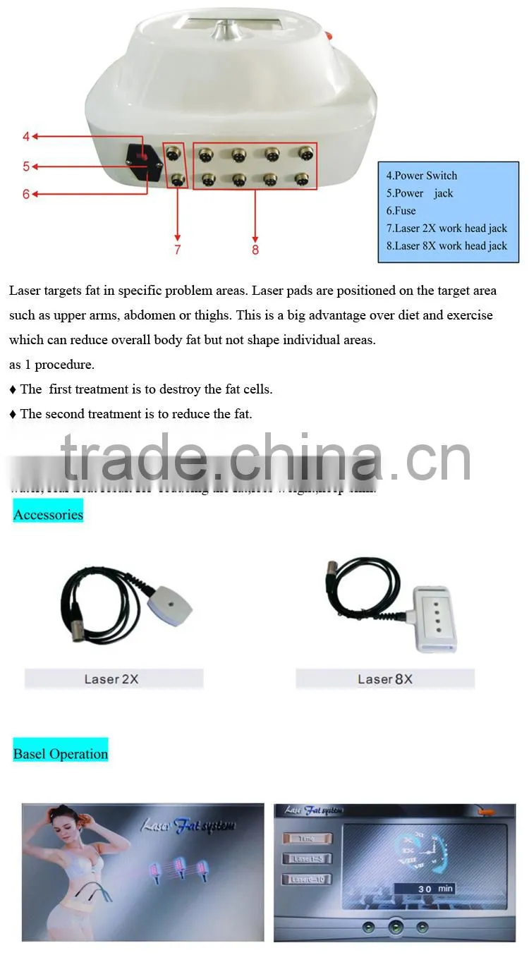 2017 Professional Non-invasive Laser Slimming System for reduce overall body fat