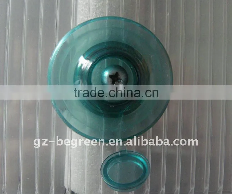 50mm PC waterproof cap, accessories for installation of polycarbonate sheet