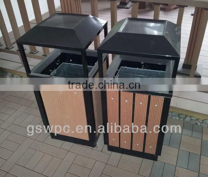 HOT SELLING .Outdoor decorative wpc trashcan