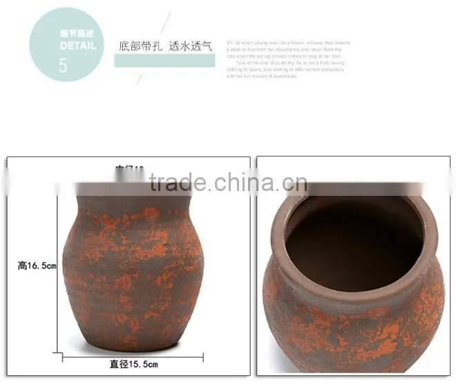 Wholesale retro do the old red ceramic outdoor planters