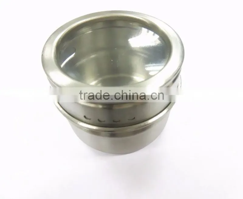 2016 Kitchen Stainless Steel Magnetic Condiment Tins Set
