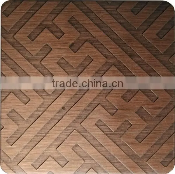Beautiful Color Etching Stainless Steel Interior Elevator Cabin Decoration