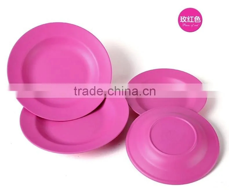 factory wholesale biodegradable bamboo fiber eco plate