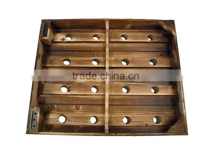 Wall Mounted Wooden Wine Holder/durable quality wine rack/solid wooden wine rack