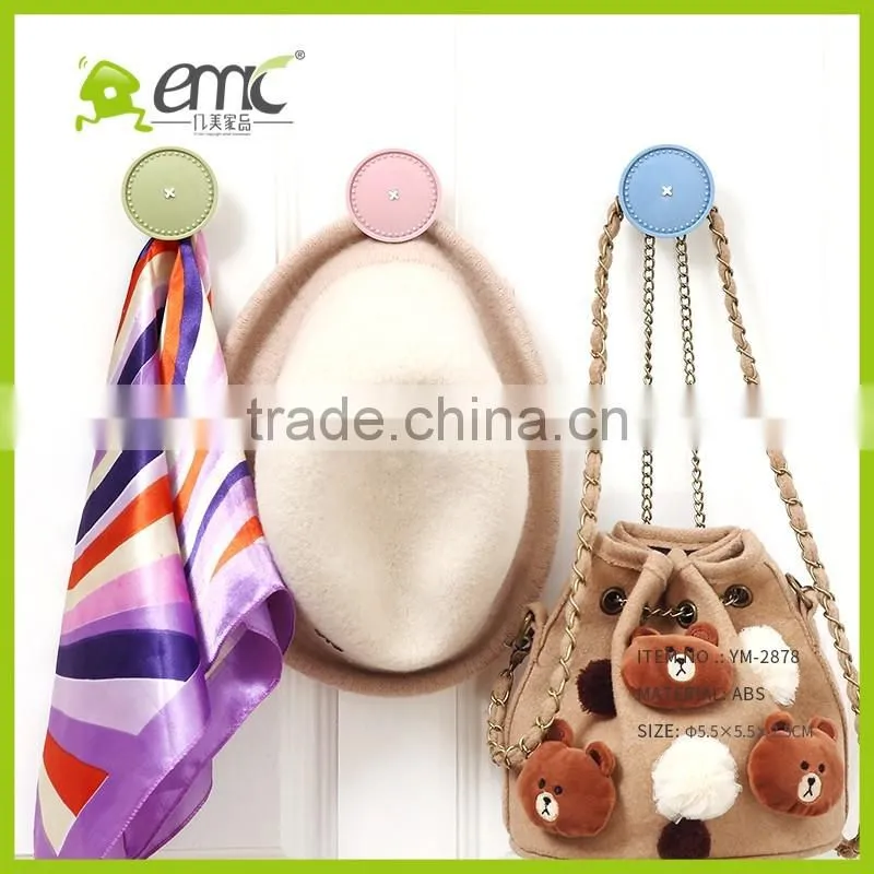 Plastic wall hooks, Plastic adhesive hooks for household, Plastic round shape hooks