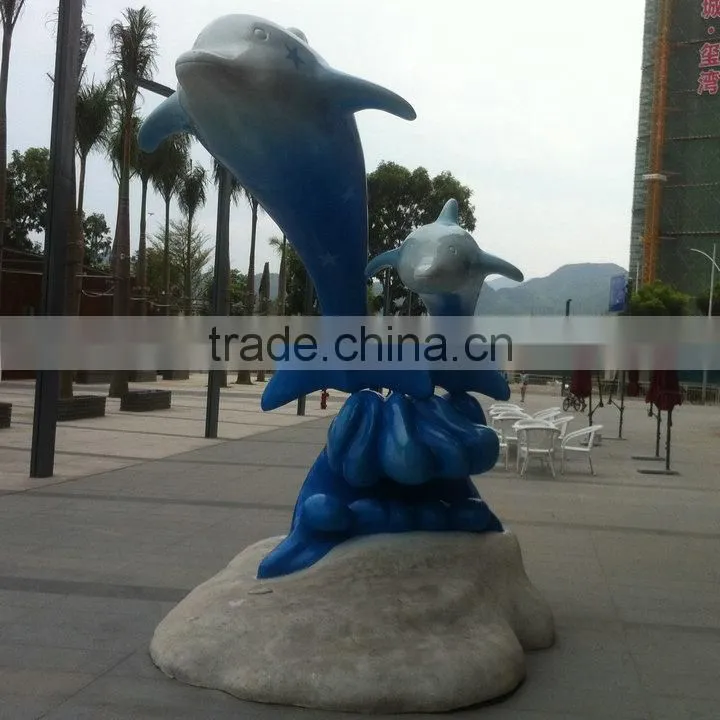 Fiberglass dolphin statue sculpture figure
