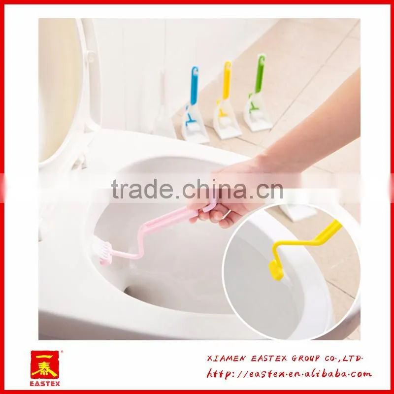 V shape toliet and edges cleaning brush with holder