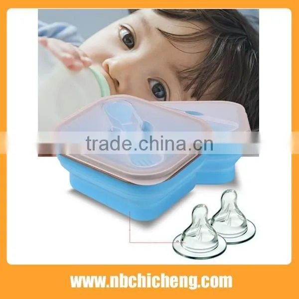 Food Grade Silicone Lunch Box, Collapsible Lunch Bento Box, Foldable Silicone Food Boxes