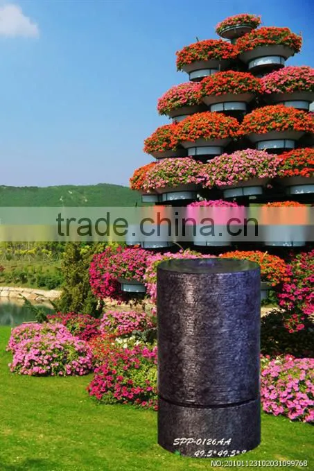 candle shape fiber glass water fountain