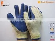 DDSAFETY 2017 Cotton Rubber Working Safety Glove 10 Gauge Bleach Cotton With Red Rubber Glove